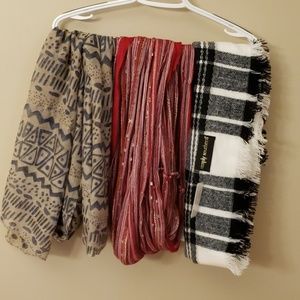 Three scarves